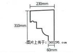 产品分解图型 - 檐口线，型号：SX311-YK-3，规格：230x310mm(3) - 肇庆三象EPS建材 zq.sx311.cc